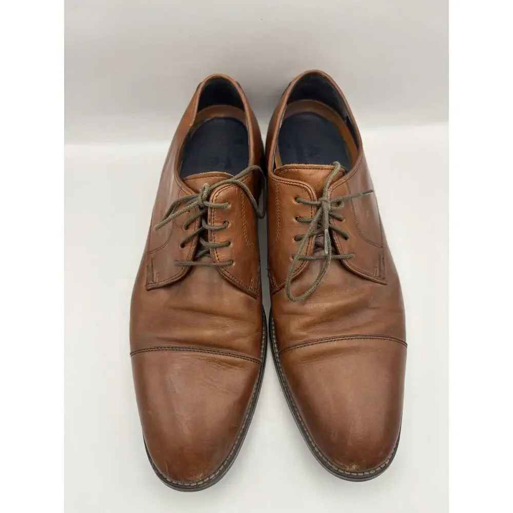 Cole Haan Lenox Hill Cap Oxford Brown Leather Sneakers Men Size 10